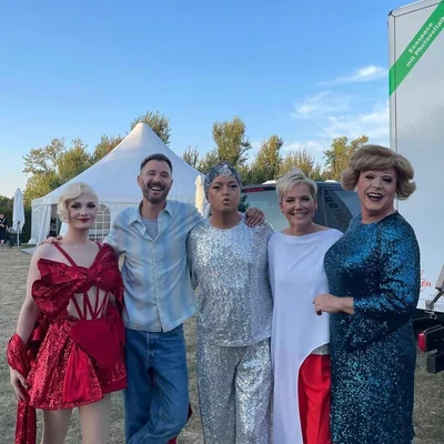 Uff, Jochen Schropp, Julian F.M. Stoeckel, Inka Bause und Margot Schlönzke – Backstage bei Deutschland grillt den Henssler 2024
